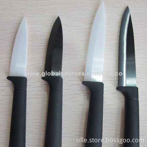 Ceramic Knife Set, Black and White Blade Matte Finishing, 3 + 4 + 5 + 6